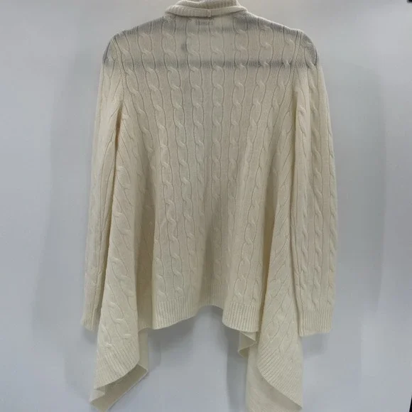 NEW Polo Ralph Lauren Sweater Womens Small Cream Cardigan Cashmere Open Front